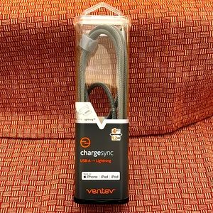Chargesync Usb-A Lighting 4Ft made for iPhone, IPad and IPod by Ventev